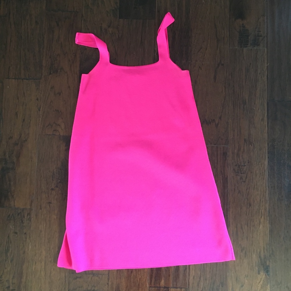 Zara Hot Pink Ribbed Tank Dress